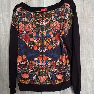 Alice + Olivia Silk Front Butterfly Blouse